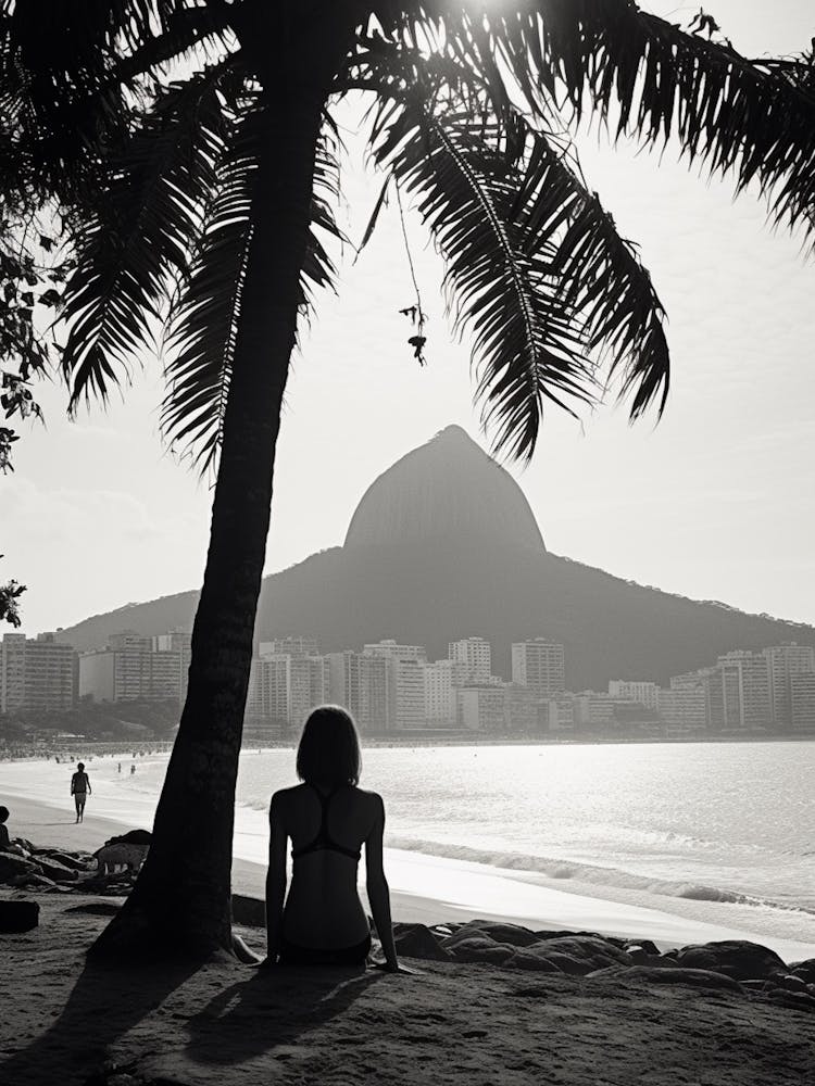 Rio De Janeiro, Black And White Analogue Photograph 1