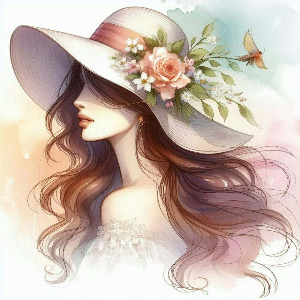 woman portrait with floral crown