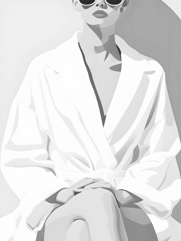 Frau in weißer Robe