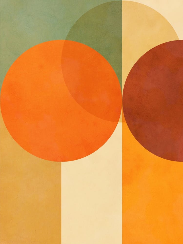 Mid Mod Retro Geo Fall colours 2/2