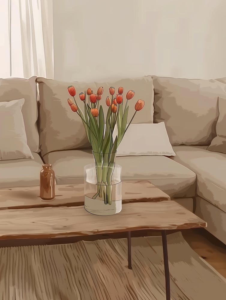 Tulipes Dans Un Vase