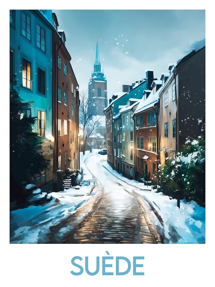 Affiche de voyage Suède 1