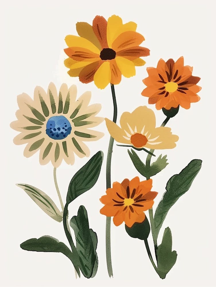 Painted Florals Calendula 2