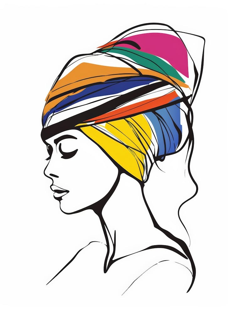 Afrikanische Frau Mit Turban 20