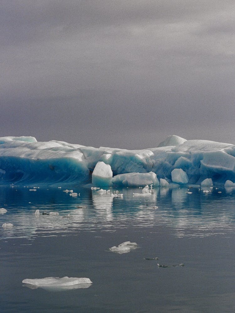 Blue Glacier Lake Of Iceland