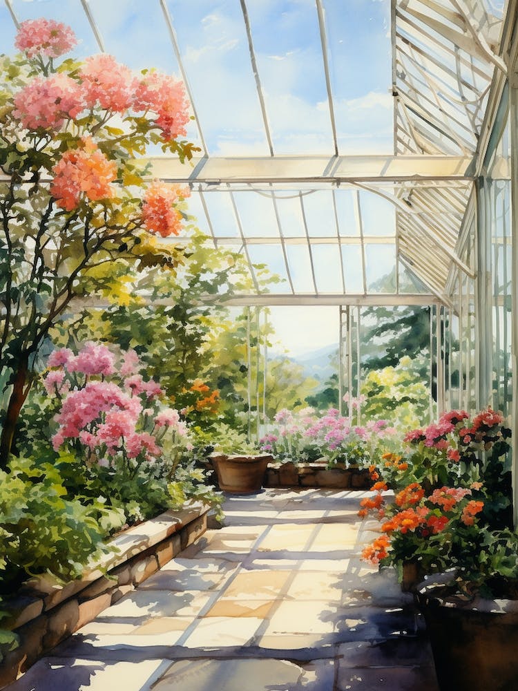 New York Botanical Garden Usa Watercolour 1 