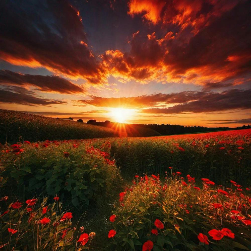 Sunset In The Field 15