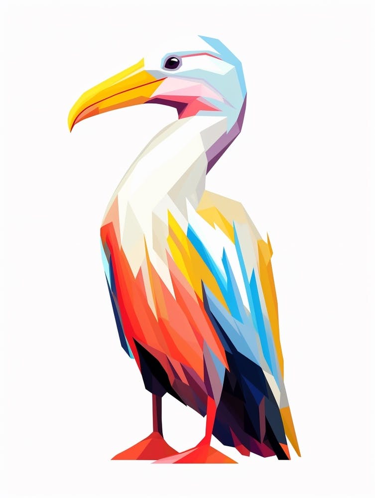 Colourful Geometric Bird Albatross 2