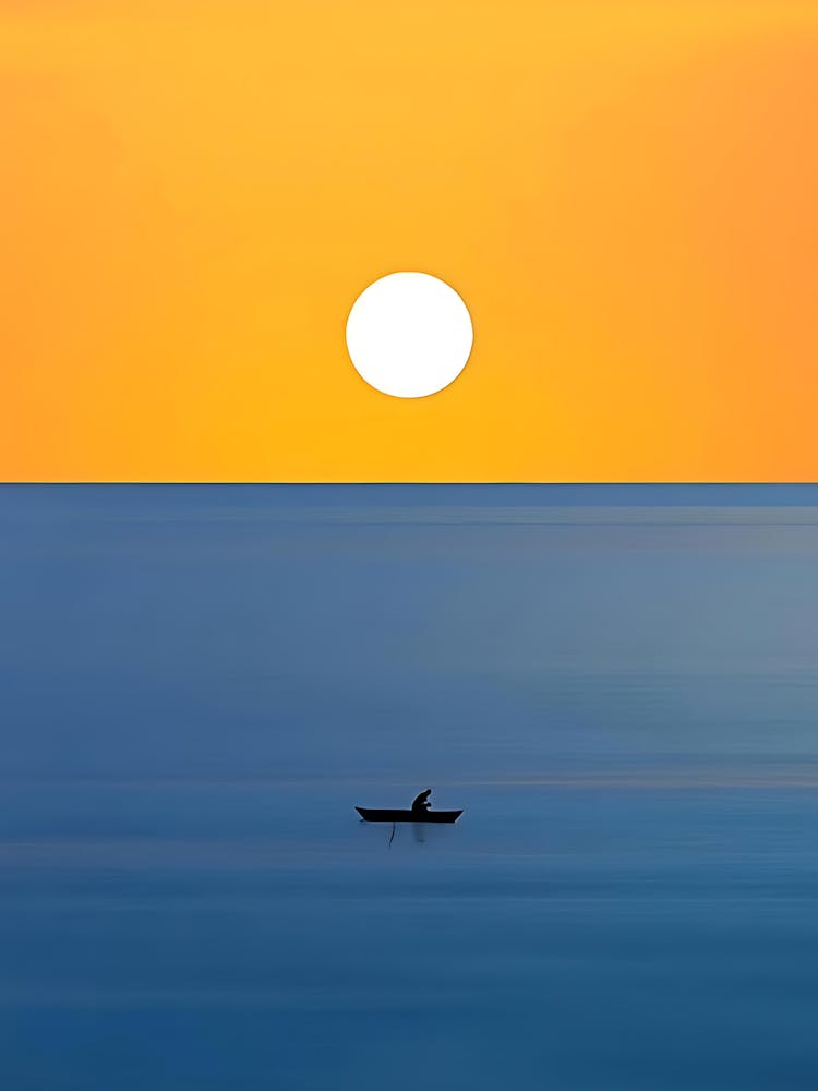 Sunset In A Canoe