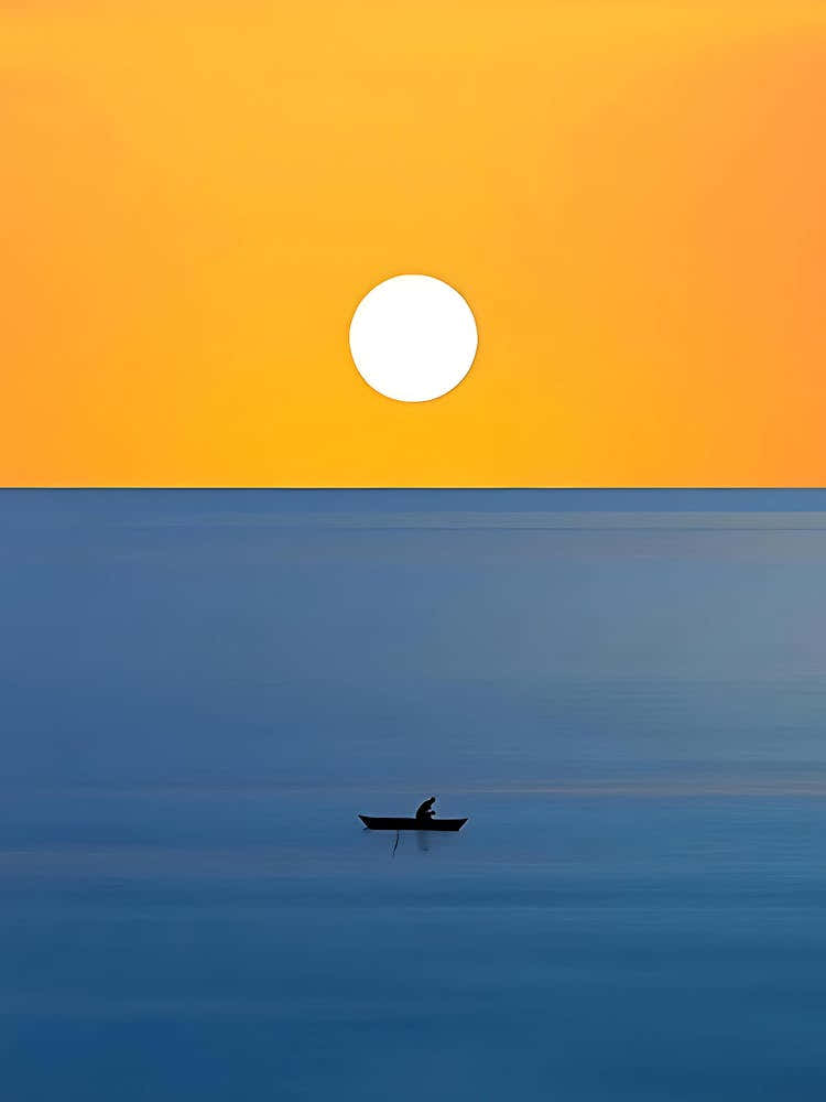 Sunset In A Canoe