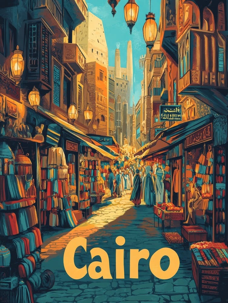 Aihrgdesign A Classic 1960s Travel Poster For Cairo 4
