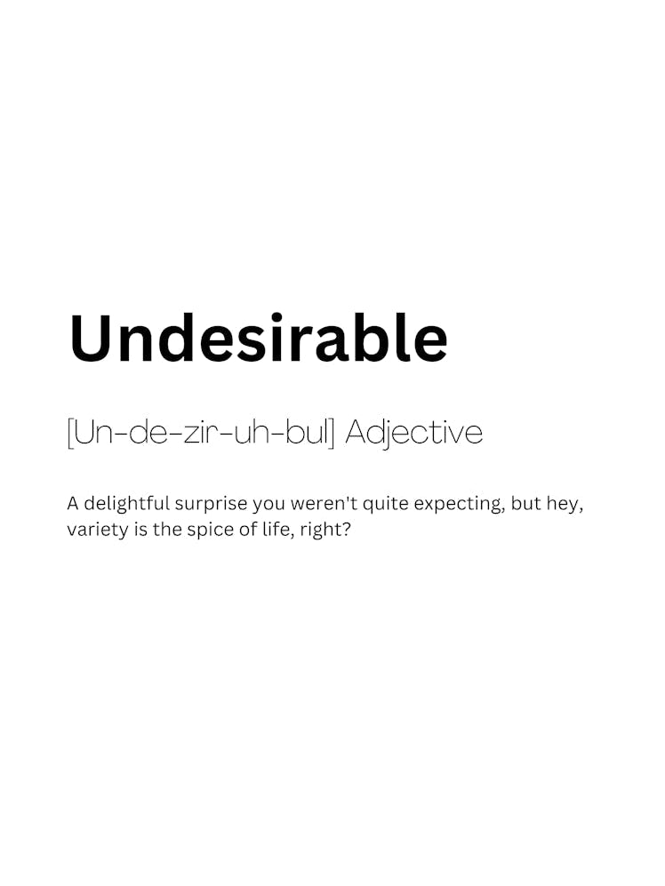 Undesirable Definition Meaning