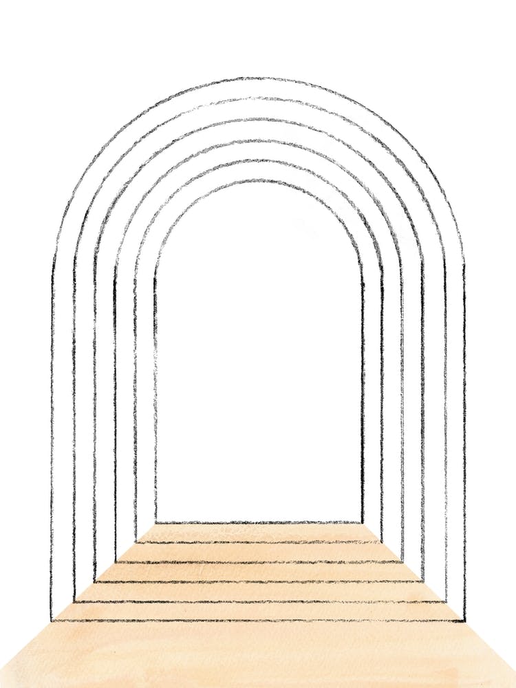 Archway With A Rainbow