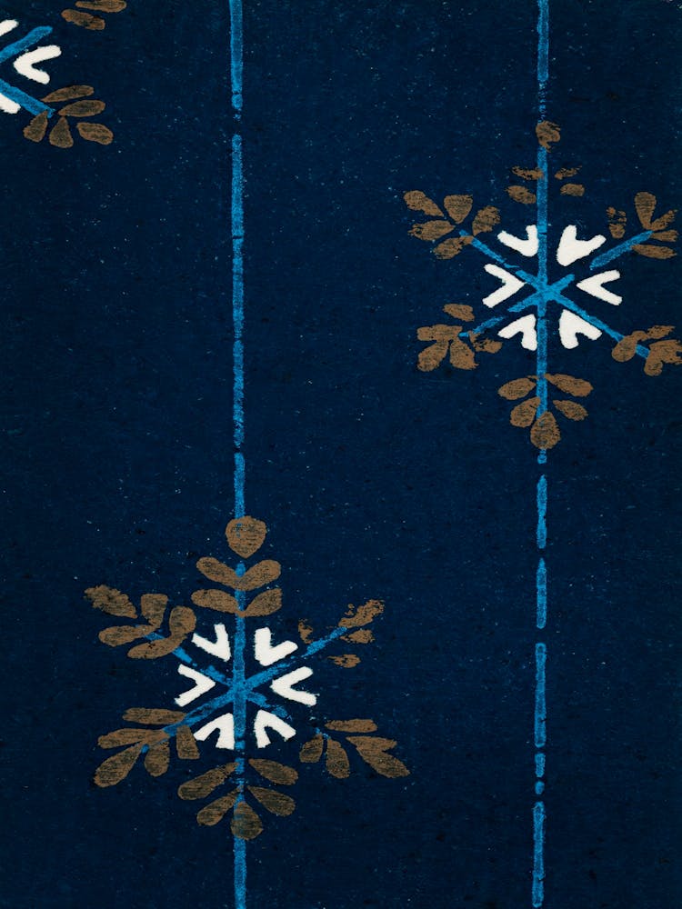 Vintage Ukiyo-e Woodblock Print Of Japanese Textile, Shima Shima, Furuya Korin (251)