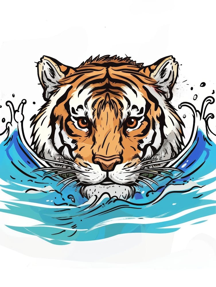 Tiger In The Water 3