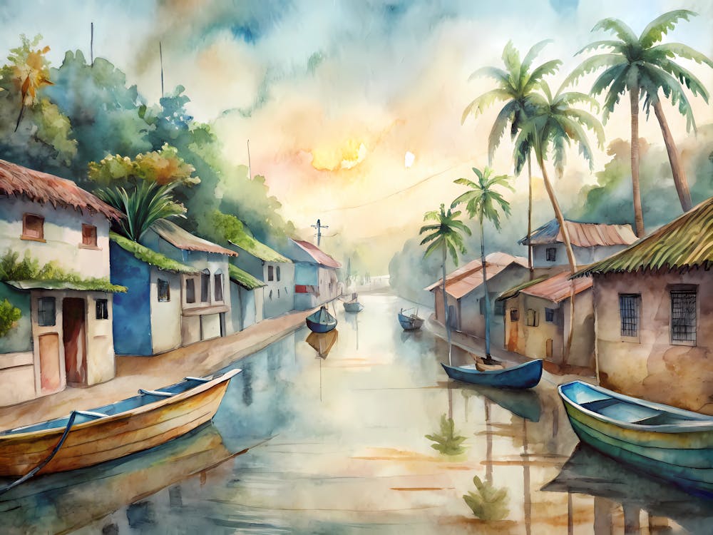 Manaus Brésil Une Illustration Vintage