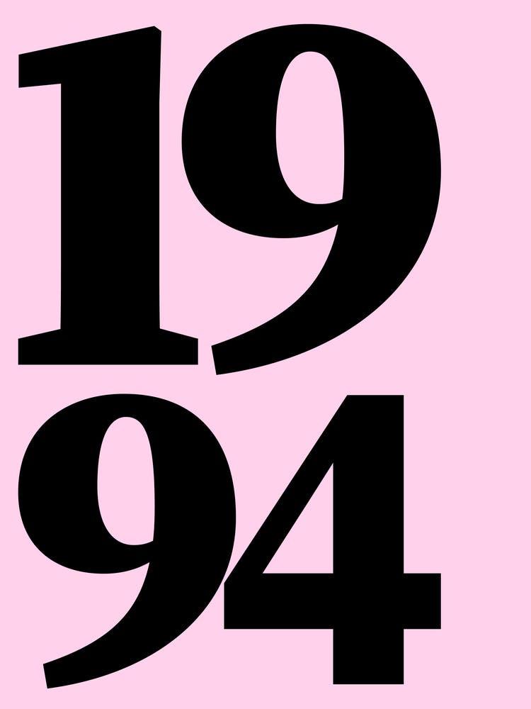1994 Typography Date Year Word