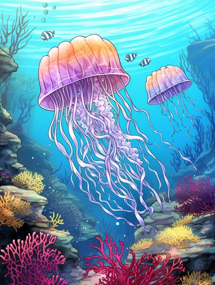 Irukandji Jellyfish Cartoon 2