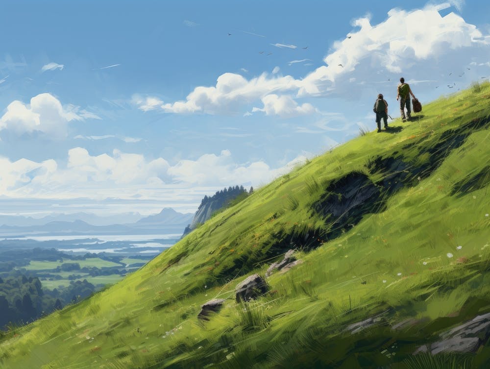 Two People On A Hill 1