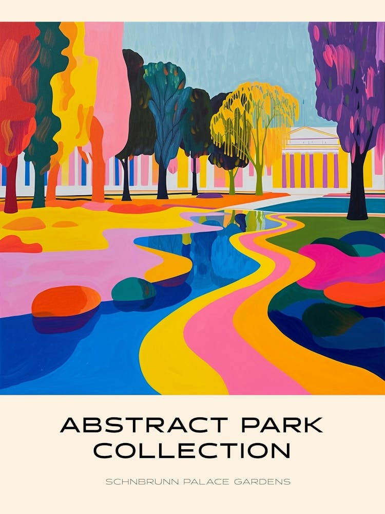 Abstrakt Park Kollektion Poster Schönbrunn Palastgärten Wien 3