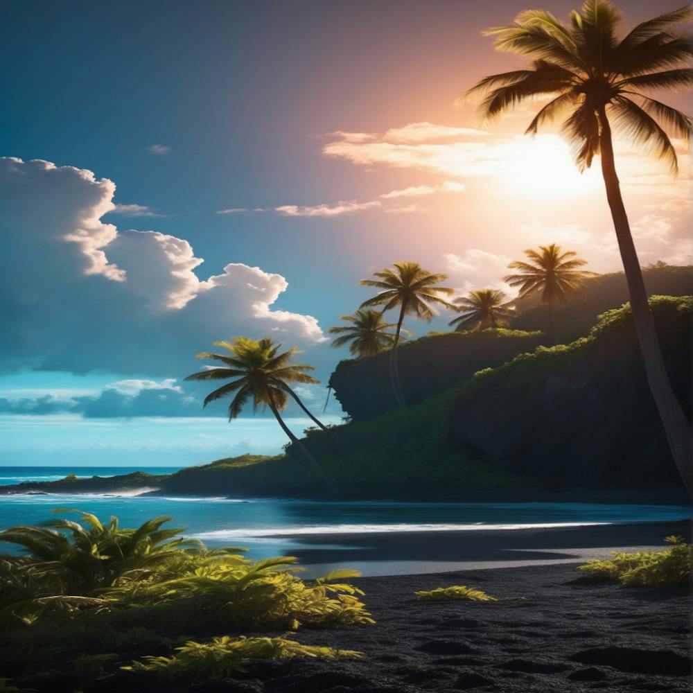 Hawaiianischer Sonnenuntergang