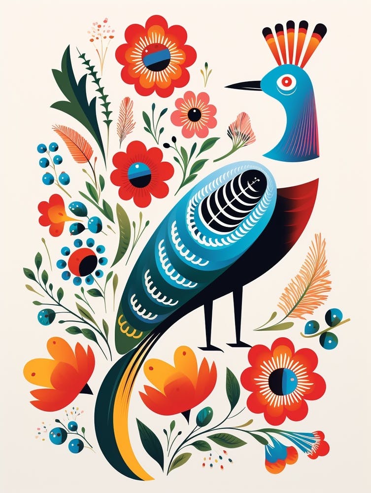 Scandinavian Bird Illustration Pheasant 4