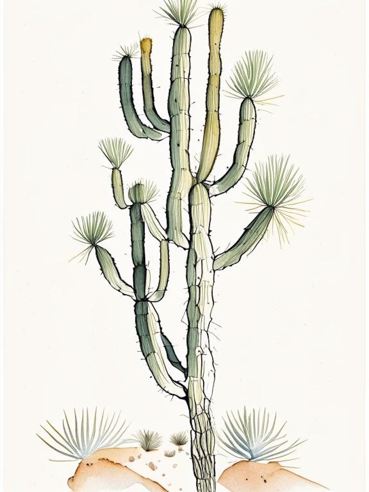 Joshua Tree Pattern Minimilist Watercolour