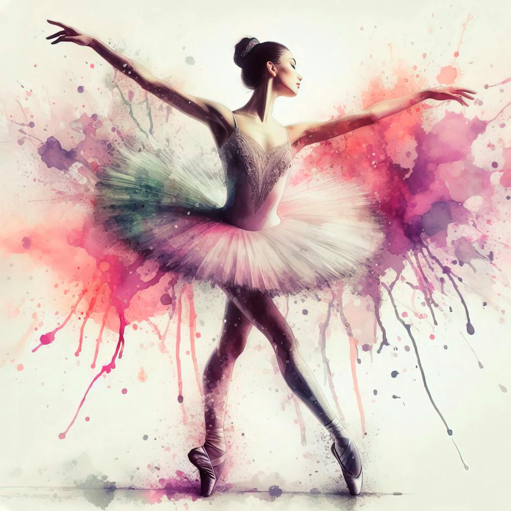 Ballerina in watercolor 3