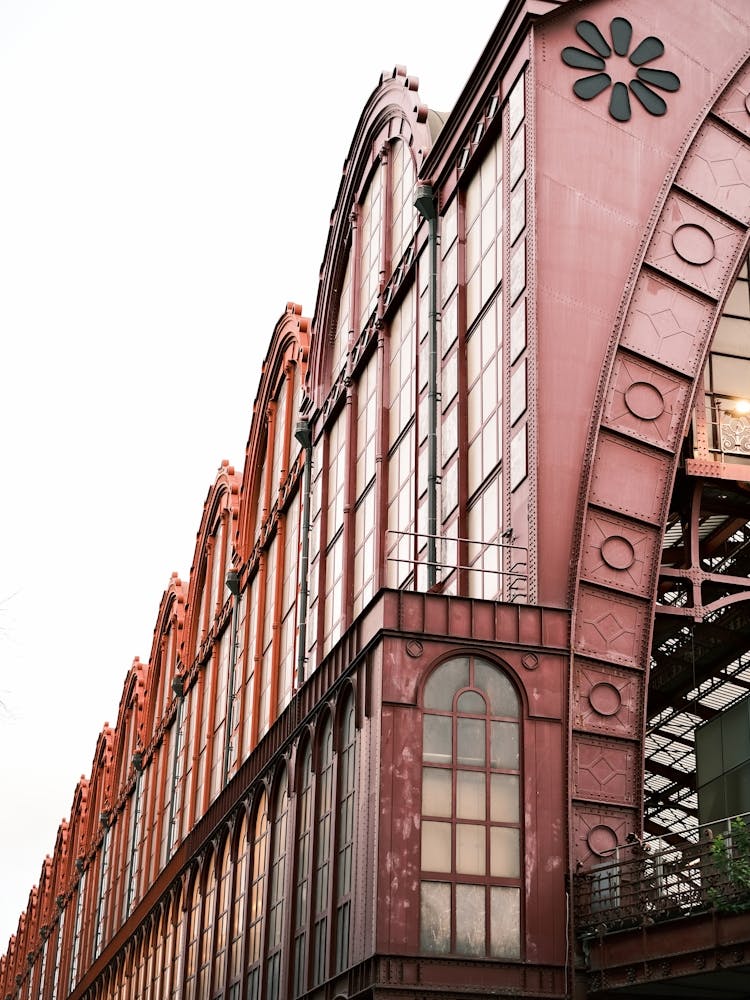 Red Industrial Station // Antwerp, Belgium Travel Photography