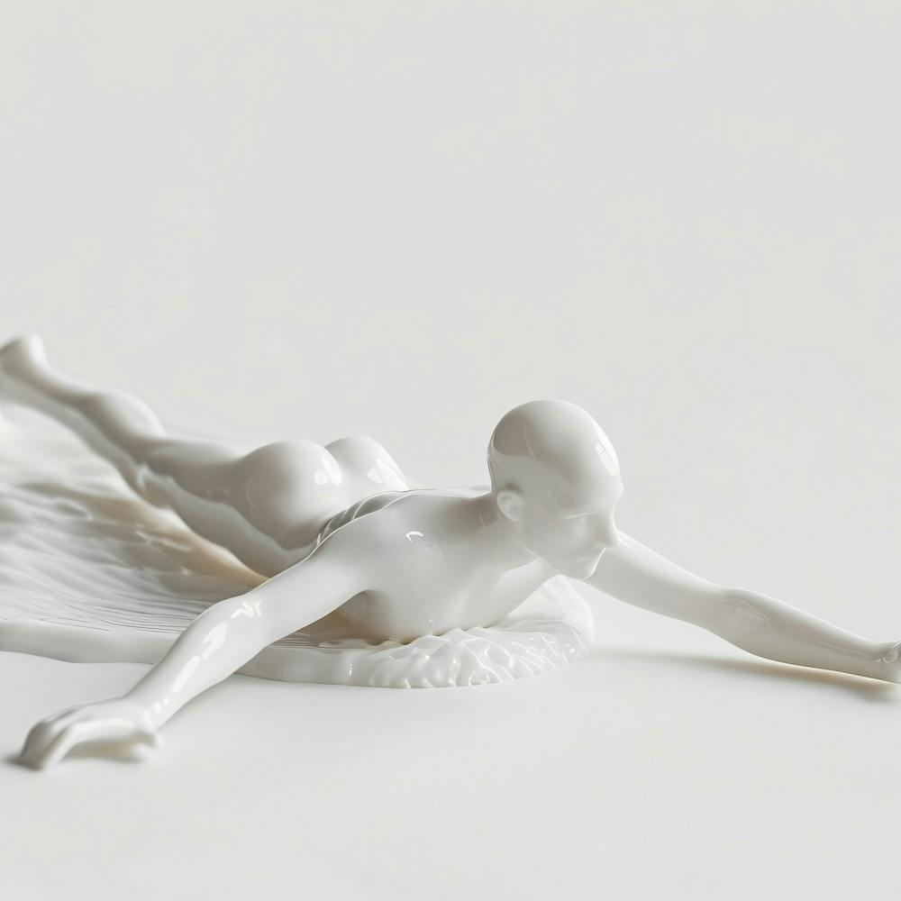 Swan Human 3d Figure White