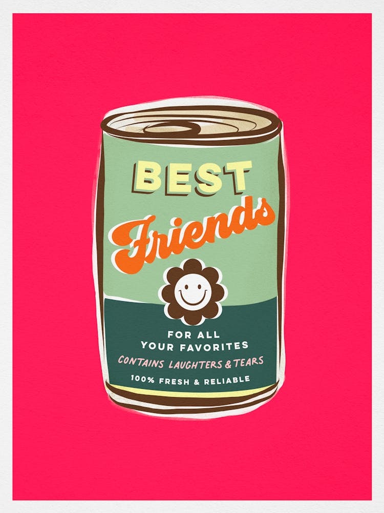 Pop Art Smiley ‘CAN DO’ art - BEST FRIENDS Positive words