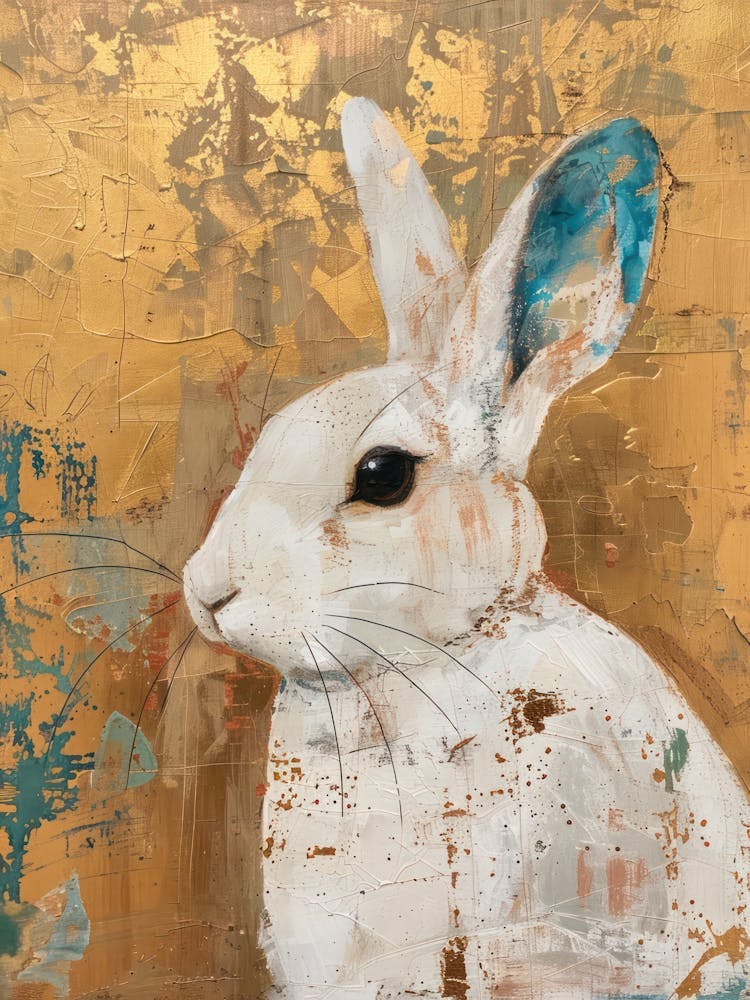 Bunny Gold Effect Collage 3