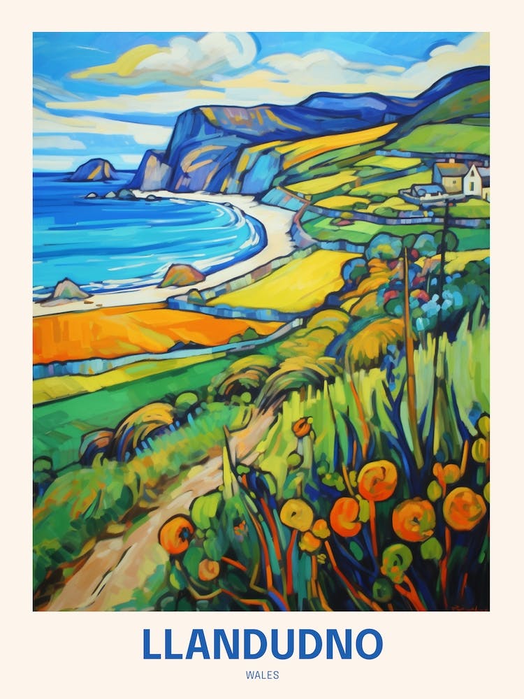 Llandudno Wales  4 Uk Travel Poster