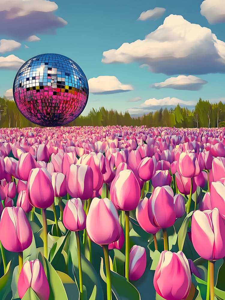 Disco Ball In Tulips