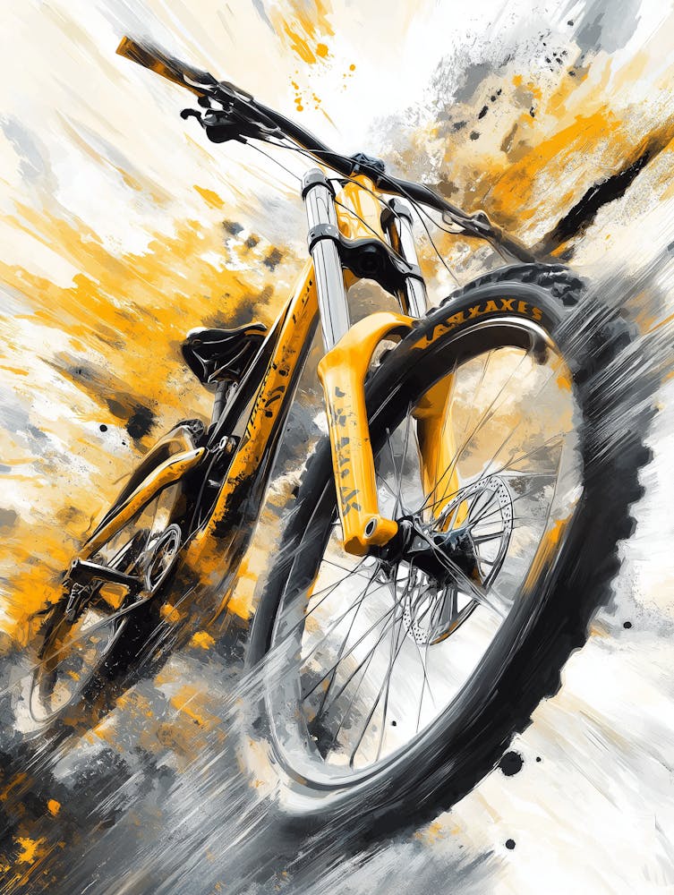 Mountain Bike Wall, Downhill Mountain Bike Poster Mtb Bicycle