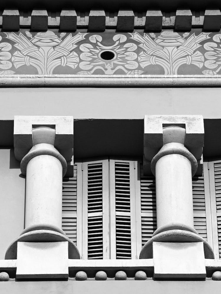 Pillars and Shutters - Barcelona Spain