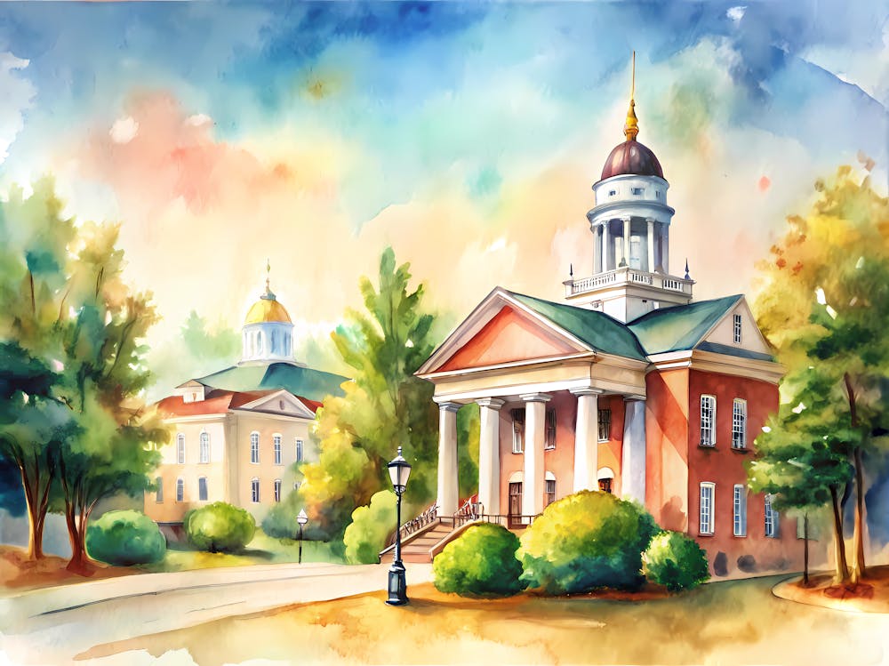 Montgomery Alabama A Vintage Illustration