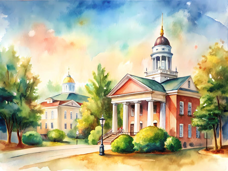 Montgomery Alabama A Vintage Illustration