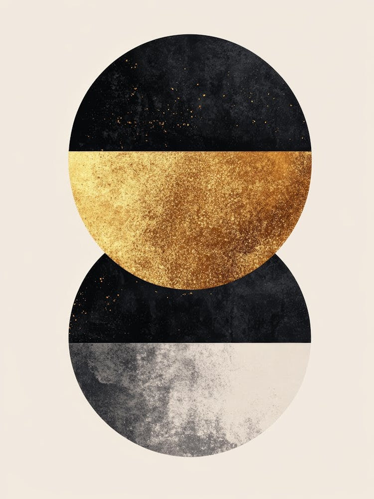 Gold And Black Circles 2