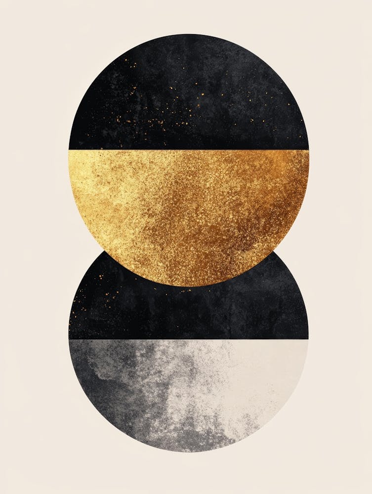 Gold And Black Circles 2