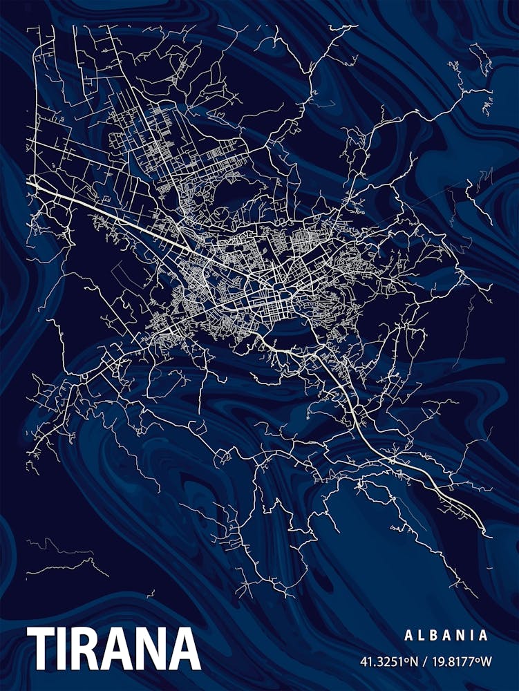 Tirana Crocus Marble Map