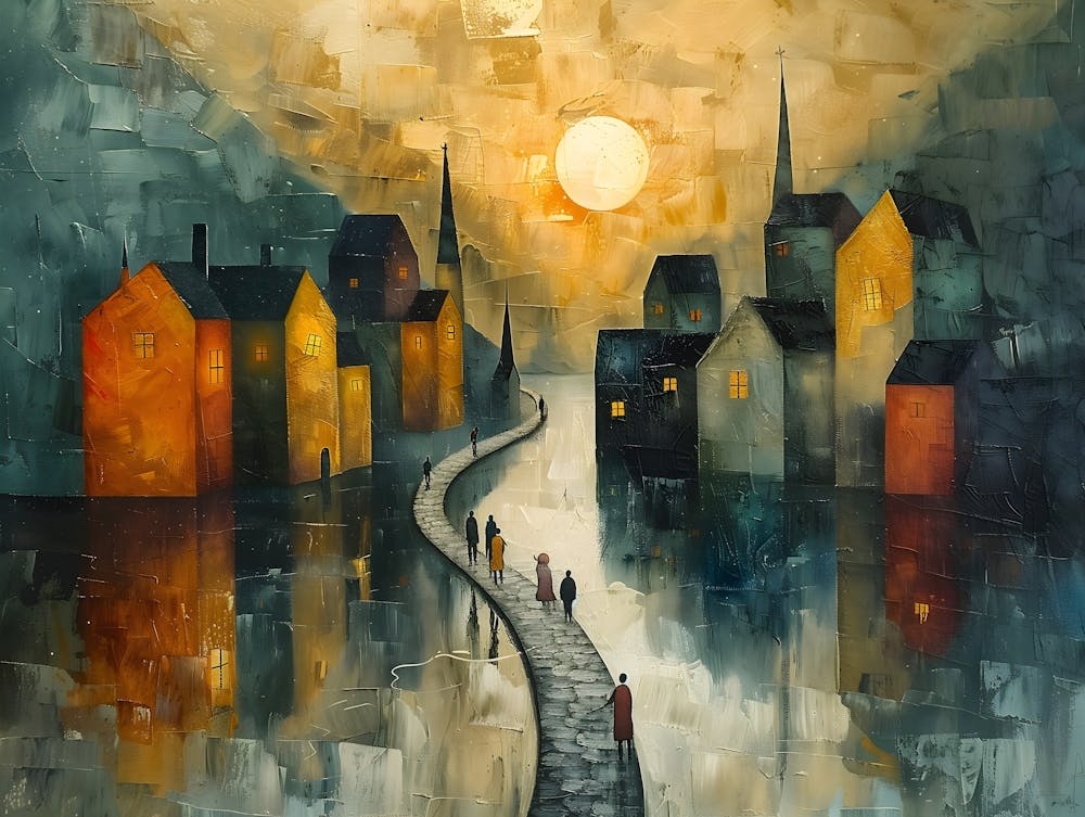 Sunset In The City, Cubism