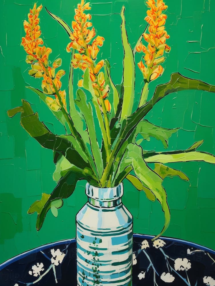 Flowers In A Vase Still Life Painting Kangaroo Paw 4