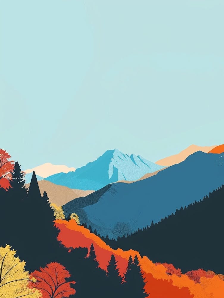 Mount Koya Koyasan 2 Colourful Illustration