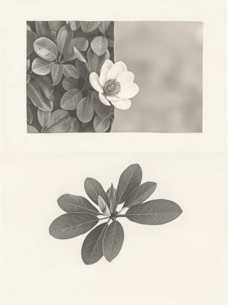 Collage photo de fleur de magnolia 2