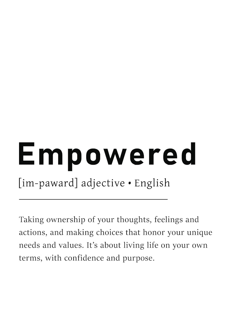 Empowered Definition Poster - Dictionary