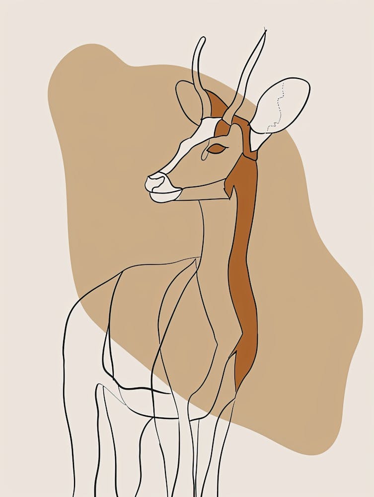 Antelope - Boho, Line Art 5