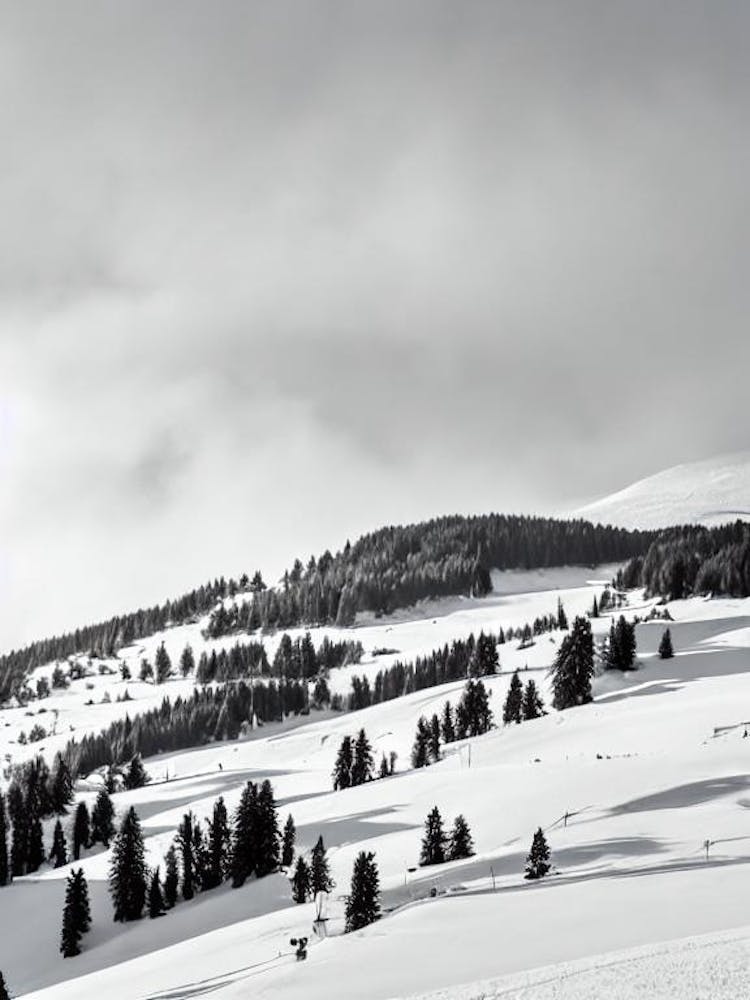 Sankt Johann In Tirol, Austria Black And White Skiing Poster