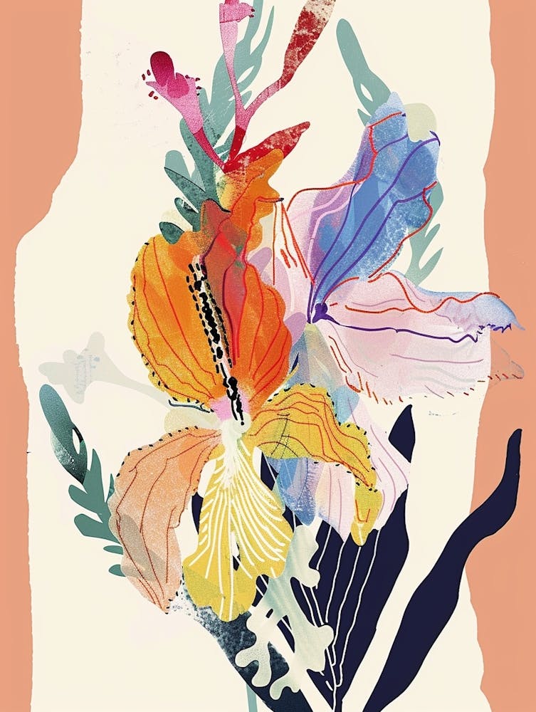 Colourful Flower Illustration Snapdragon 4