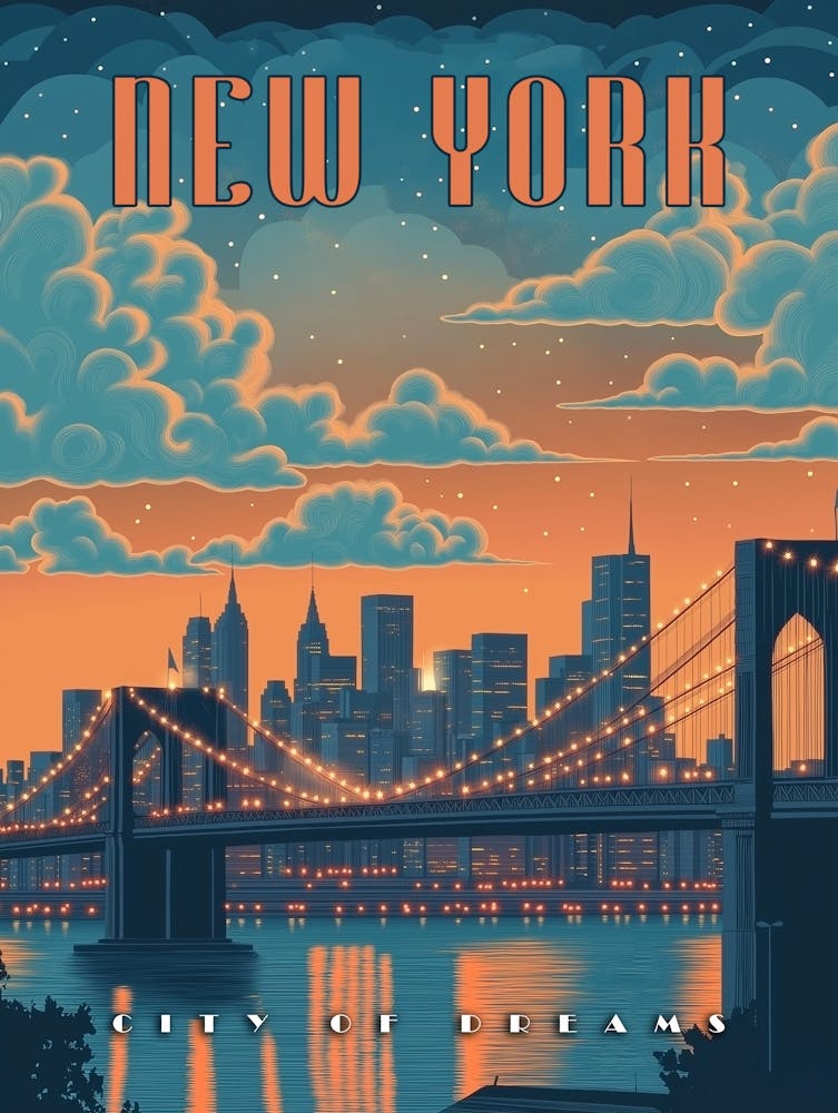 New York City - A Vintage Delight Poster